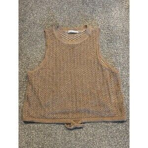 Alice + Olivia Tevin Cropped Drawstring Hem Tank Women’s S